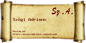 Szögi Adrienn névjegykártya